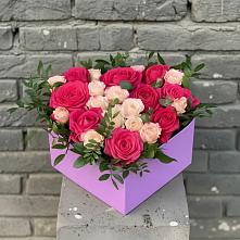 Цветочная композиция из Розы в коробке в Ивангороде