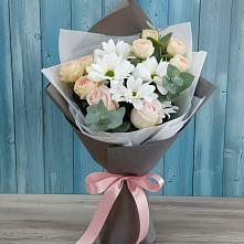 Букет цветов из:  Хризантемы и Розы #REPLACE_PRED# Ивангороде