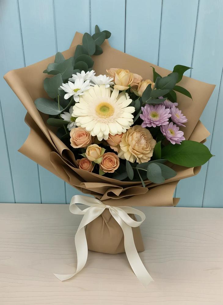 Букет цветов из: Герберы и Хризантемы в Ивангороде