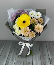 Букет цветов из:  Розы, Герберы и Хризантемы в Ивангороде