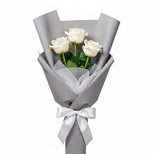 Букет 3 белые розы #REPLACE_PRED# Ивангороде