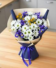 Букет цветов из:  Розы, Ирисы и Хризантемы #REPLACE_PRED# Ивангороде