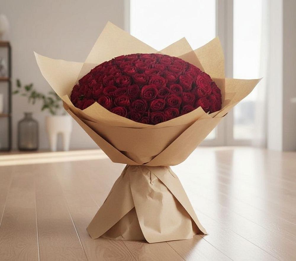 Букет 101 Красная роза в Ивангороде