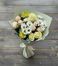 Букет цветов из:  Альстромерии, Розы и Хризантемы #REPLACE_PRED# Ивангороде