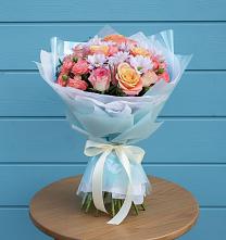 Букет цветов из:  Хризантемы и Розы в Ивангороде