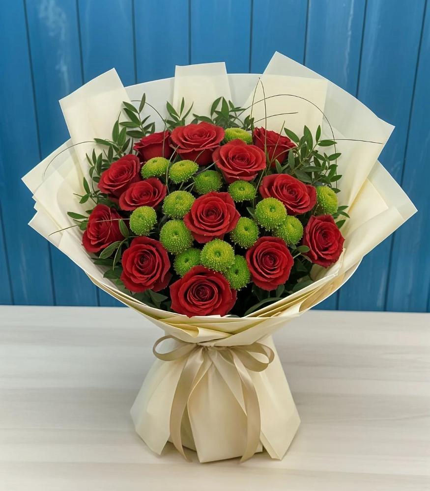 Букет цветов из: Розы и Хризантемы в Ивангороде